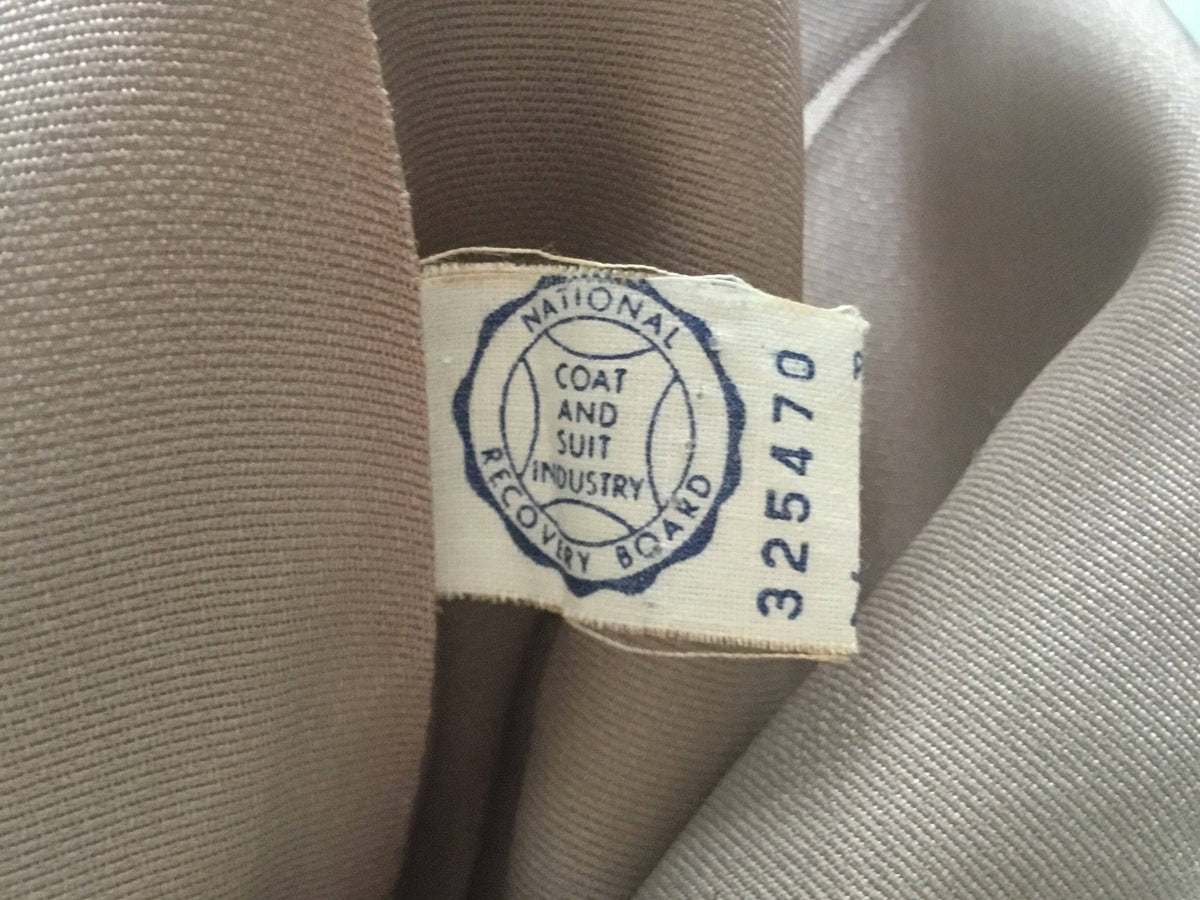 Close-up of union tag