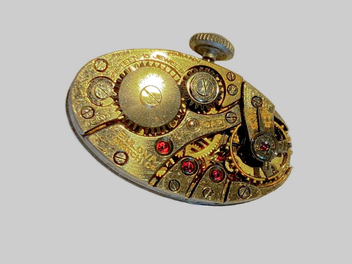 Bulova 6AP 15-jewel movement inside 14K Art Deco ladies wristwatch