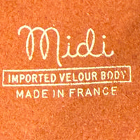 Hat interior marking "Midi Imported Velour Body Made In France"