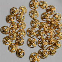 Gold decorative buttons