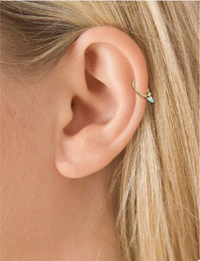 Maria Tash 9.5mm Opal Spike Huggie on Ear