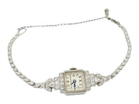 RARE 1920s Art Deco Luxury Platinum 56 Diamonds Ladies Watch 2.0cttw Ollendorff Luxury Gift for Her - Moontide Vintage