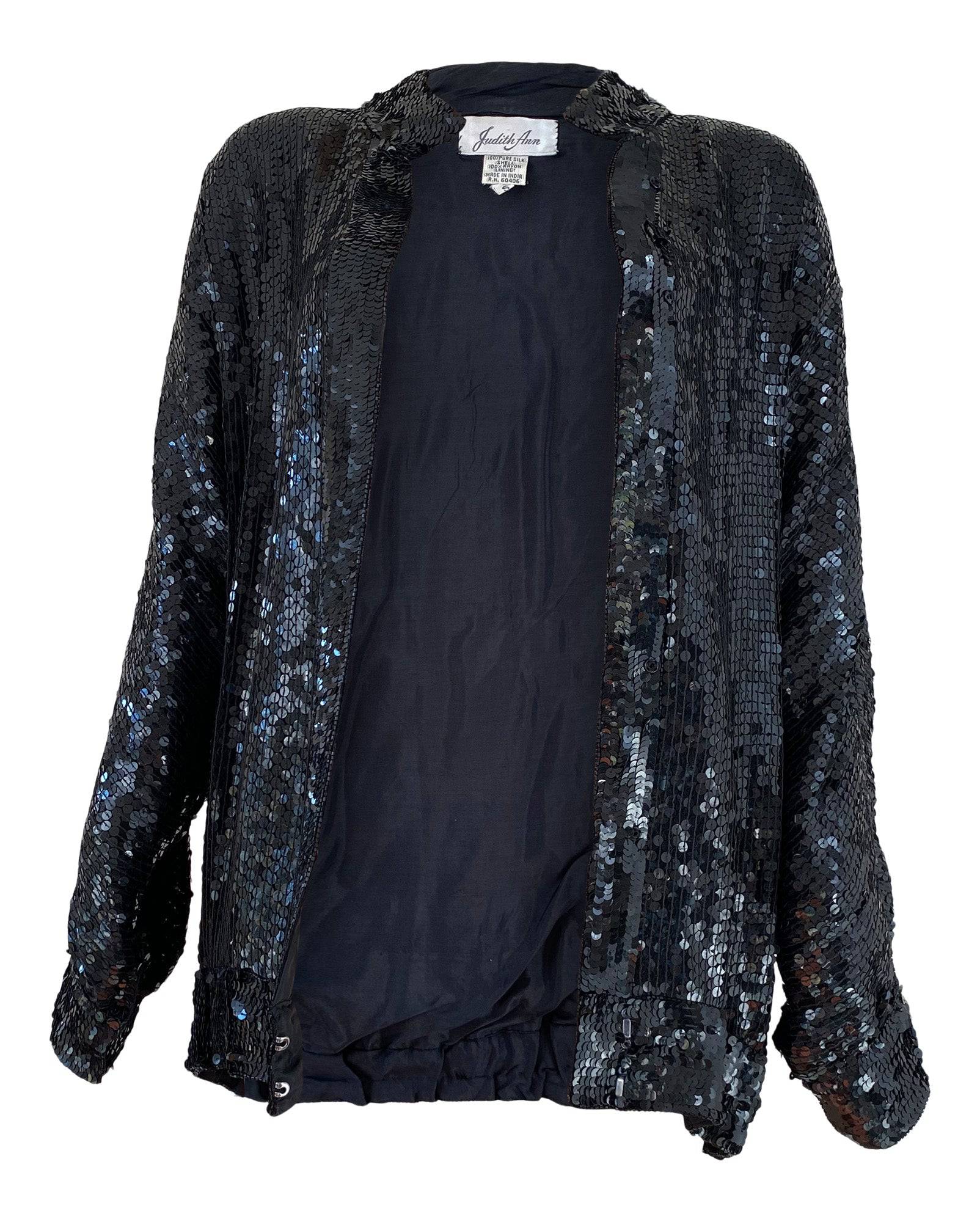 New Vintage Silk Sequin Jacket top Cardigan