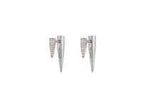 Lynn Ban Diamond Pave Spike Earrings Front Angle View